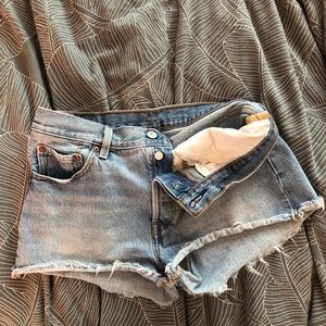 Levi’s mid rise denim cut offs